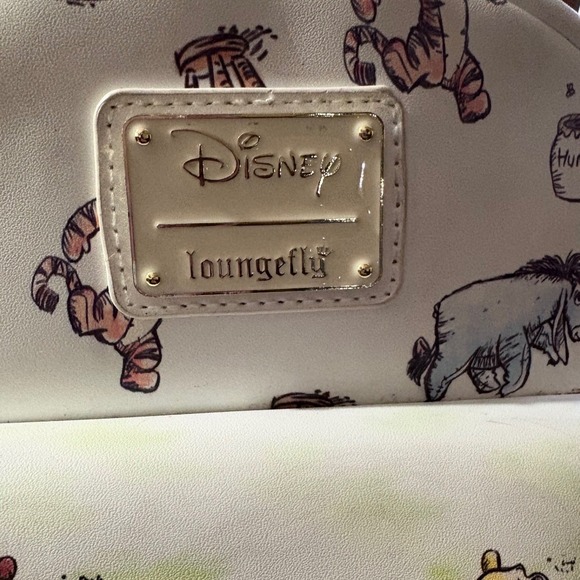 Loungefly Winnie the Pooh Mini Backpack White Green Sketch Print main image 4